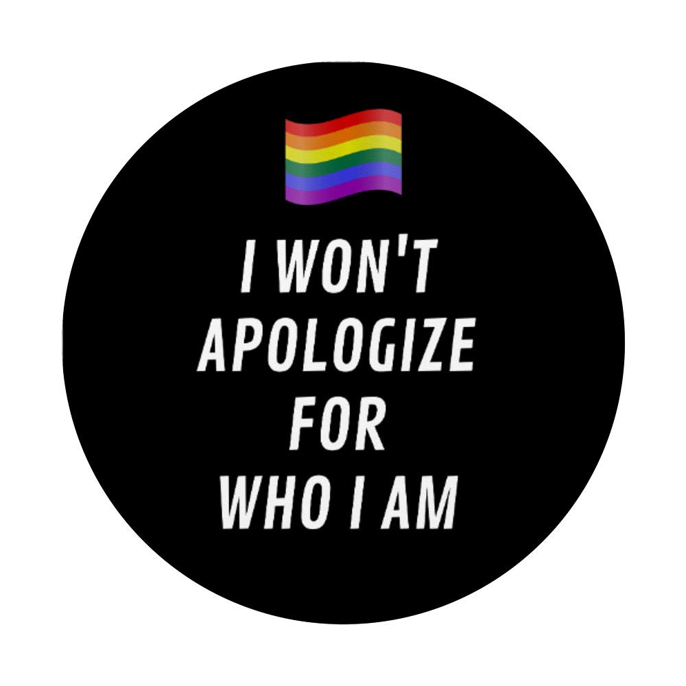 LGBTQ+ Pride Flag PopSocket - Swappable Phone Grip for iPhone, Samsung & Tablets - Celebrate Gay Pride Month & Show Support for LGBTQ Awareness - Perfect for Everyday Use, Parties & Events