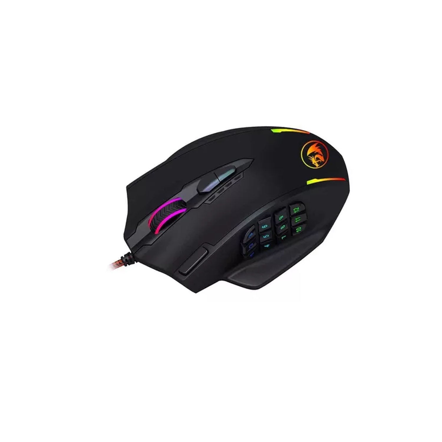 Redragon IMPACT M908 Wired Gaming Mouse with 12,400 DPI, 11 Programmable Buttons - Perfect for FPS, MOBA & MMO Games