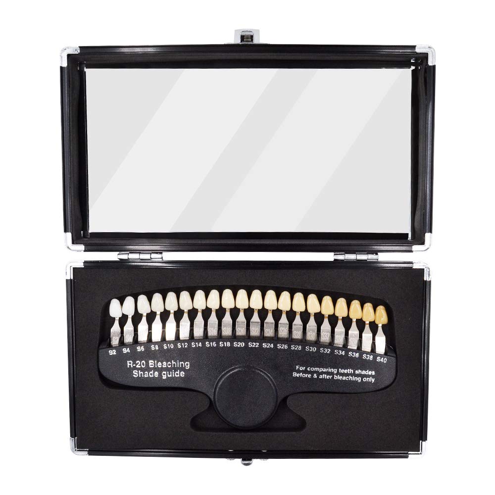 Professional Dental Teeth Shade Guide R-20 with 20 Colors - Perfect for Teeth Whitening, Cosmetic Dentistry & Dental Lab Work