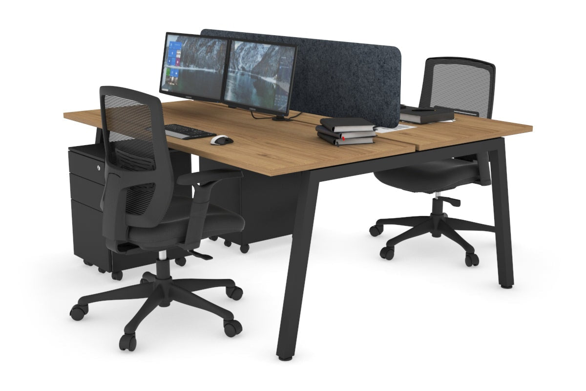 Quadro 2 Person Office Workstation Desk [1400L x 700W] - Perfect for Shared Workspaces & Collaborative Office Environments