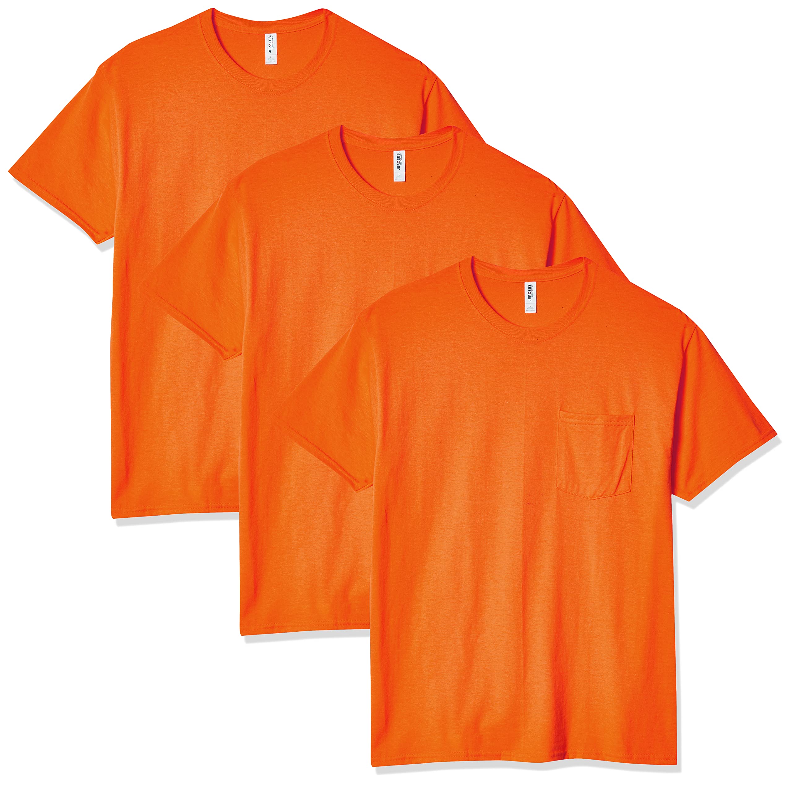 Jerzees Men's Dri-Power Moisture Wicking Short Sleeve T-Shirts with/without Pocket - Breathable Activewear for Gym, Running & Casual Wear