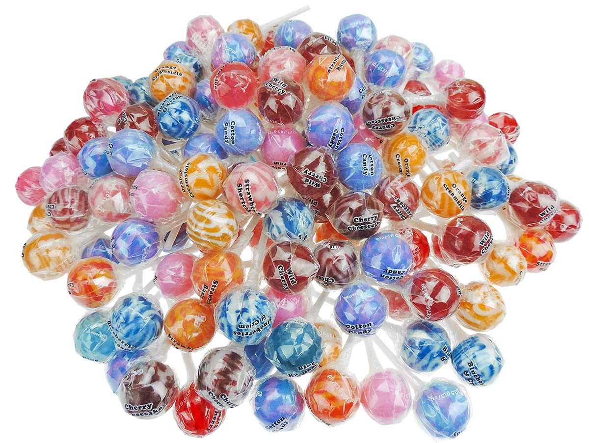 Original Gourmet Change Maker Mini Cream Swirl & Original Lollipops - 100 Count Bulk Candy Pack (1 Pack, 0.02 lbs) - Perfect for Party Favors, Office Treats & Halloween Goodie Bags