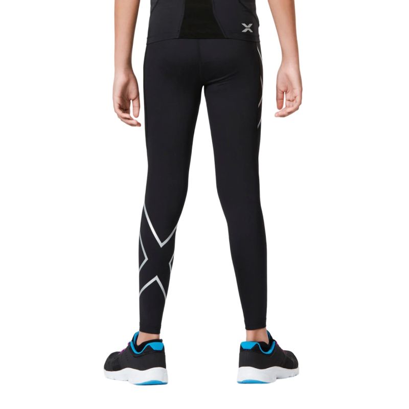 2XU Girls Compression Long Tights - High Performance Workout Leggings for Running, Yoga & Training - Moisture Wicking & Breathable Activewear for Teen Girls