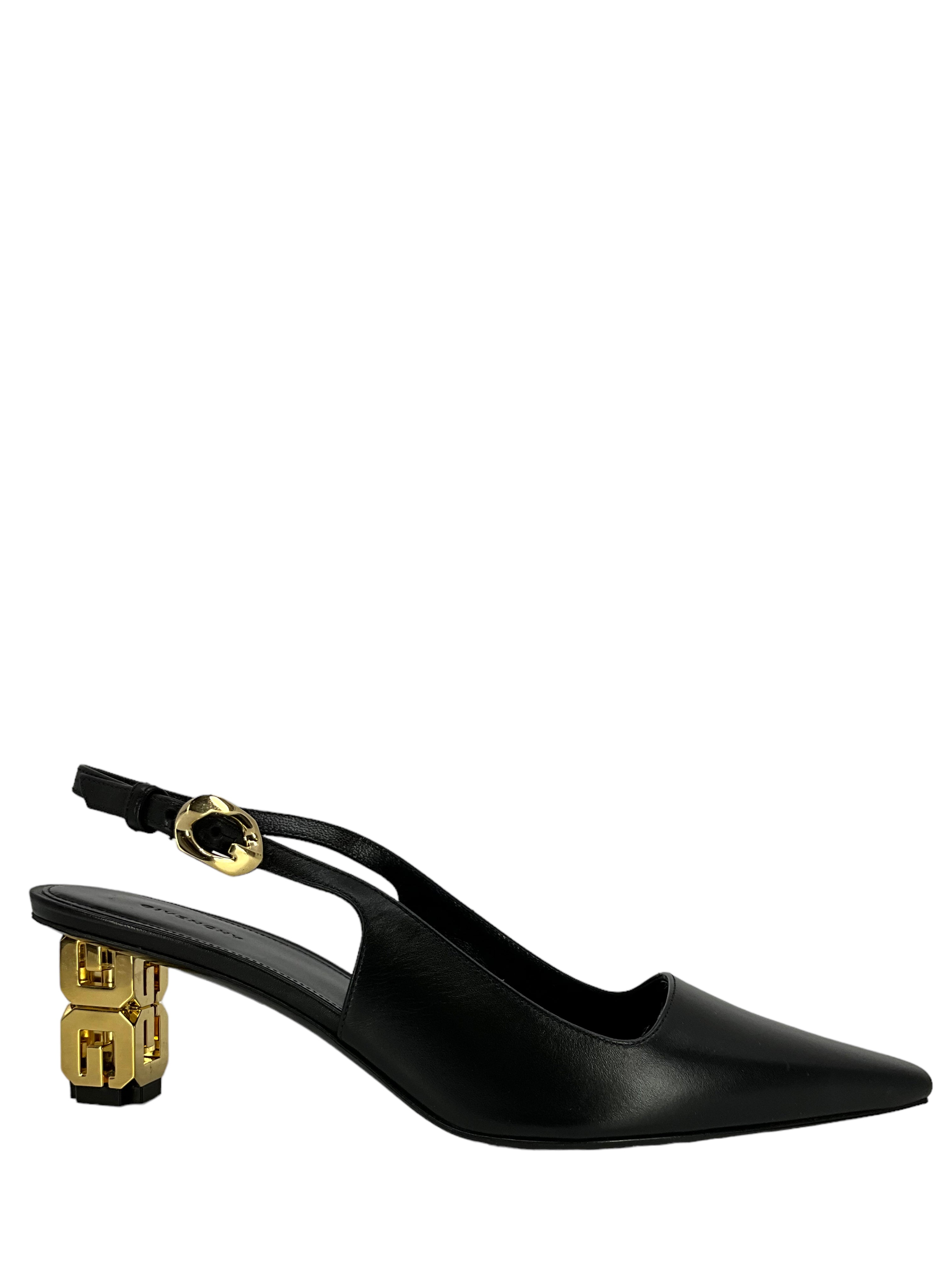 Givenchy G Cube Slingback Pumps - Women's Designer Heels Size 6 (US) - New Luxury High Heel Shoes for Party, Wedding & Evening Events
