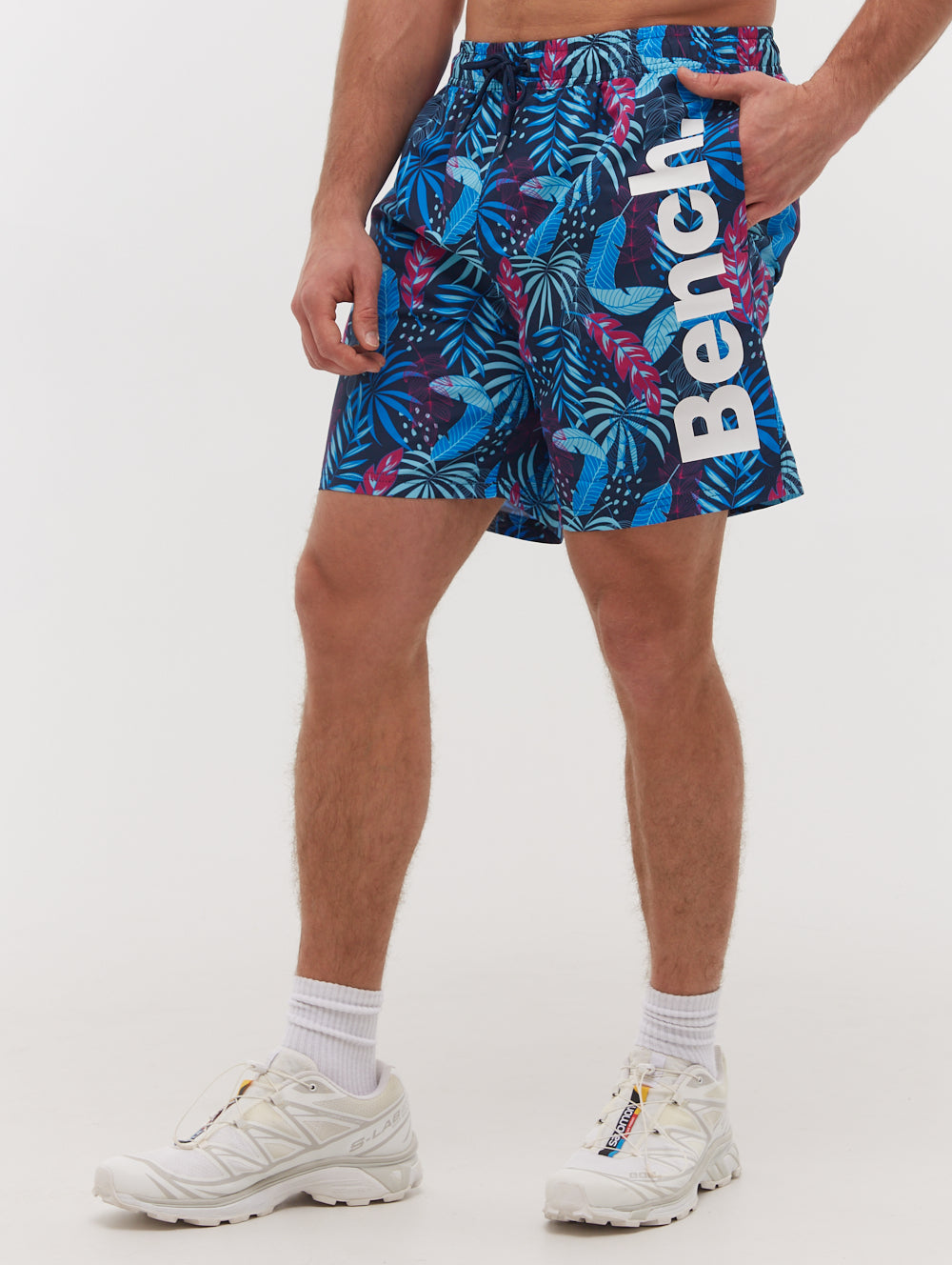 Paradise Tropical Swim Shorts for Men - Quick Dry Beach Swim Trunks with Pockets - Perfect for Swimming, Surfing & Summer Vacations