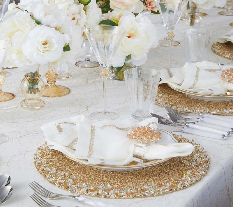 Daphne Elegant Clear & Gold Wine Glasses Set of 4 - Perfect for Dinner Parties, Weddings & Home Entertaining