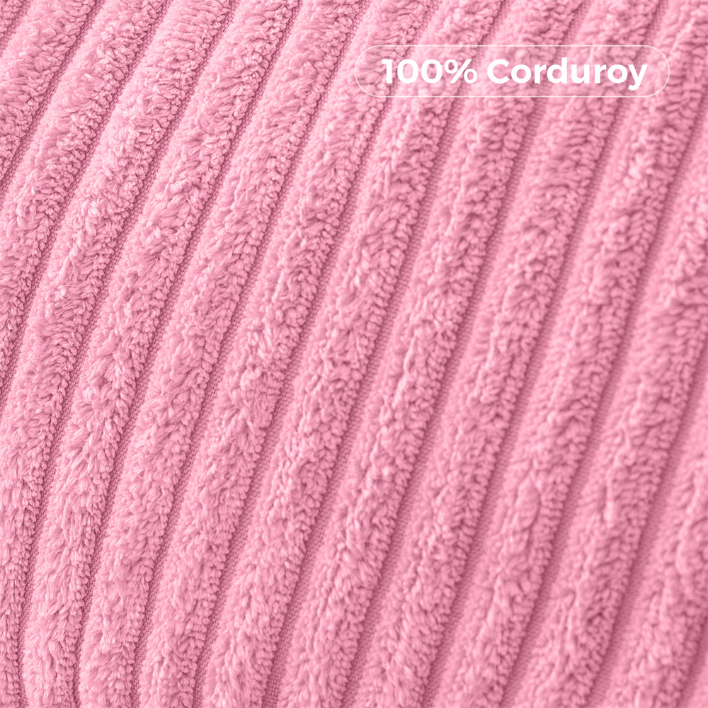 MAXYOYO Kids Bean Bag Chair - Soft Corduroy Bean Bag Couch with Armrests for Children's Room, Nursery & Playroom (Pink) - Perfect for Reading, Gaming & Relaxing