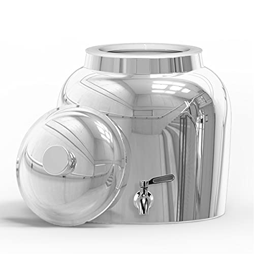 Silver Crock W/Chrome Wrap Design
