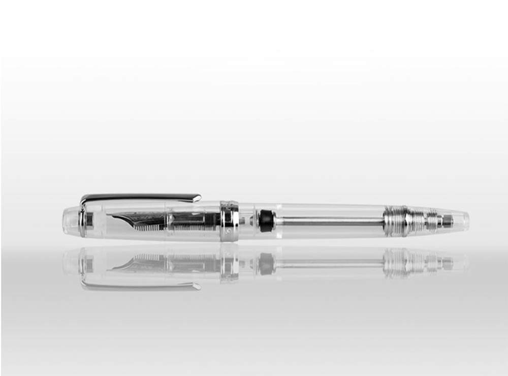 Lanxivi Penbbs 268 Vacuum Filling Fountain Pen - Medium Nib Clear Acrylic Collection Pen with Gift Box | Premium Writing Instrument for Calligraphy, Journaling & Office Use