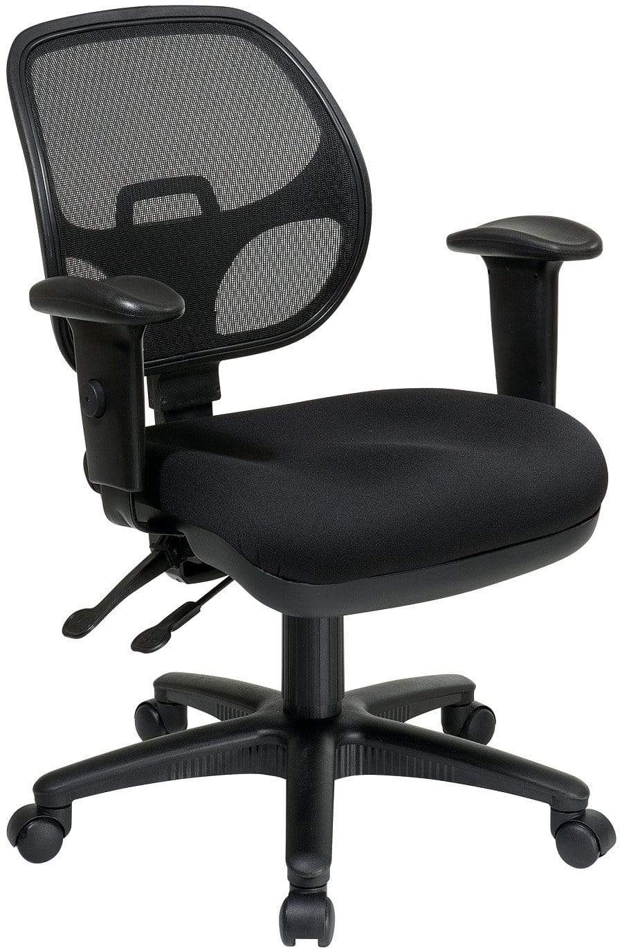 Office Star Pro Line II™ Ergonomic Task Chair with ProGrid® Back Support - Adjustable Height Swivel Office Chair for Home & Business Workspaces [Model 29024 30]