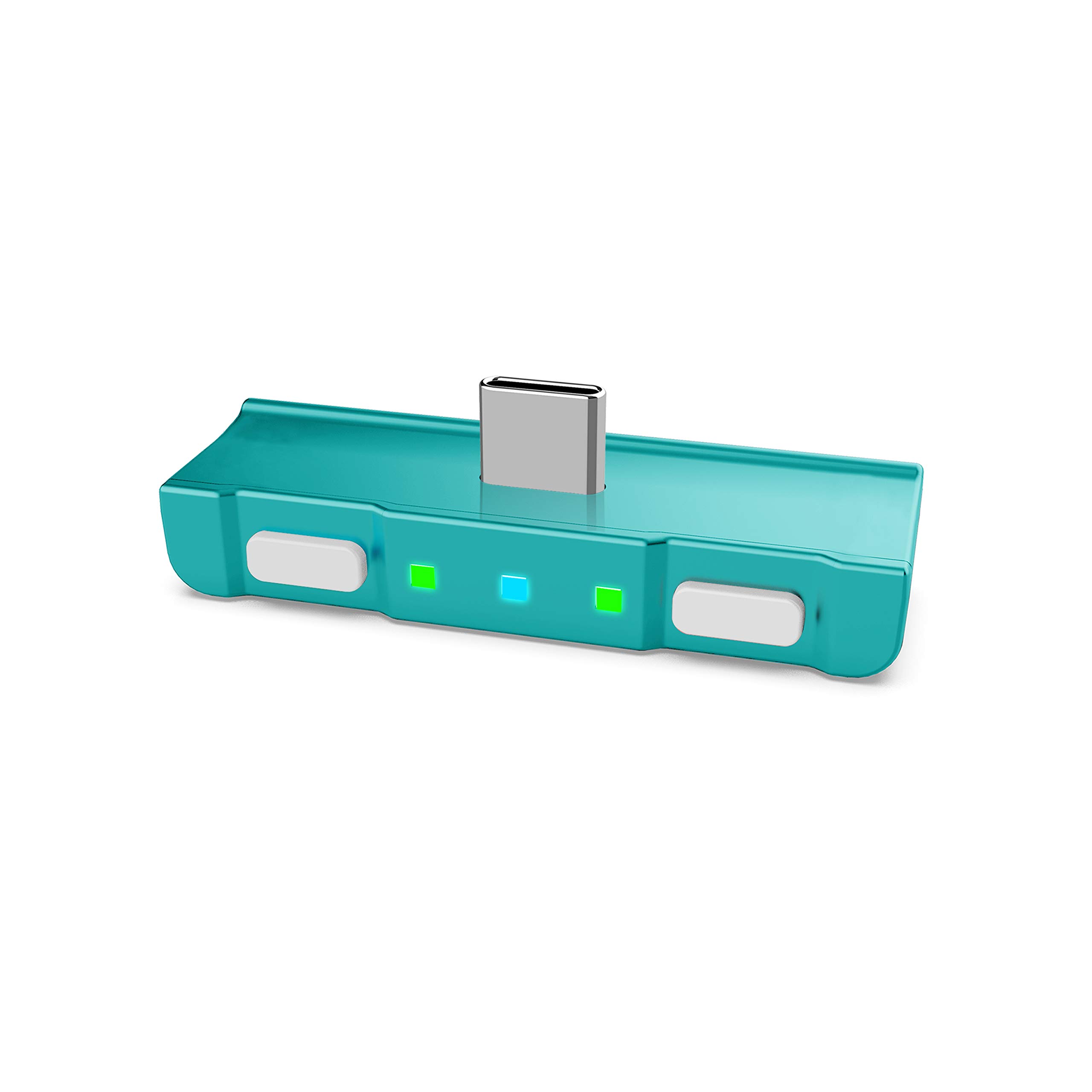 HomeSpot Bluetooth 5.0 Audio Transmitter with USB-C | Built-in Digital Mic & aptX Low Latency | Compatible with Nintendo Switch Lite, PS5, AirPods, Bose & Sony Headphones | Wireless Audio Adapter for Gaming, TV & Home Entertainment (Turquoise)