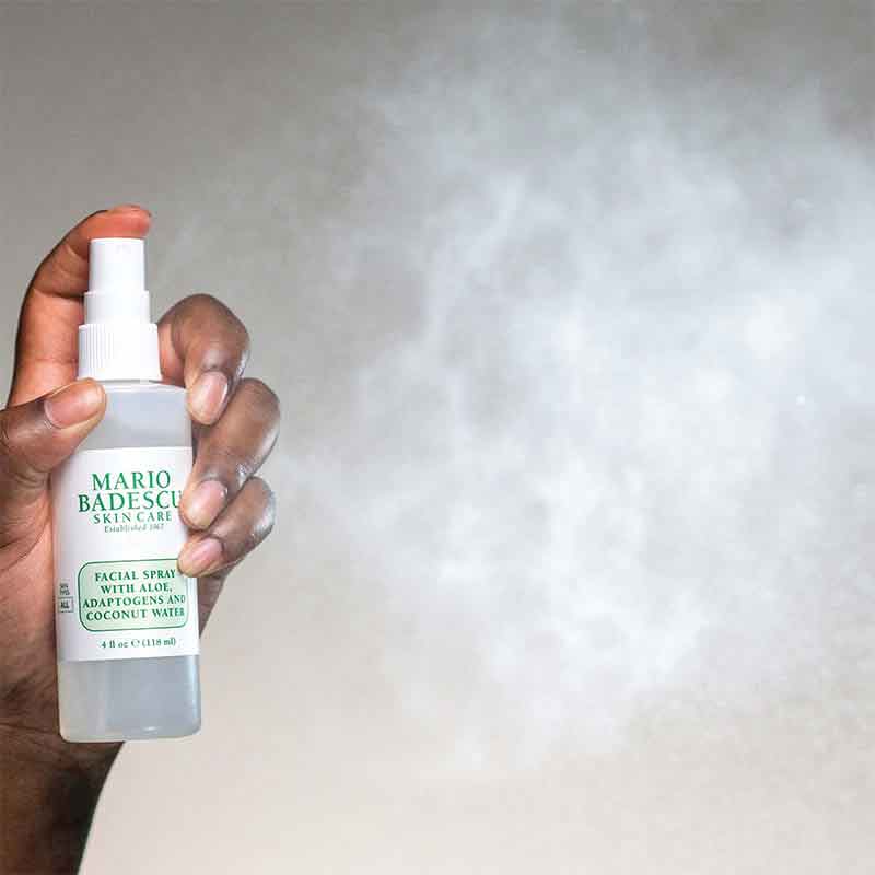 Mario Badescu Facial Spray with Aloe, Adaptogens & Coconut Water - Hydrating & Refreshing Face Mist for Dry Skin, Makeup Setting & On-the-Go Skincare
