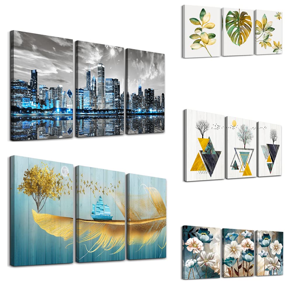 Canvas Wall Art for Living Room, Dining Room, Bedroom, Bathroom & Kitchen - Modern Home Decor Prints & Paintings | Perfect for Housewarming Gifts & Interior Design