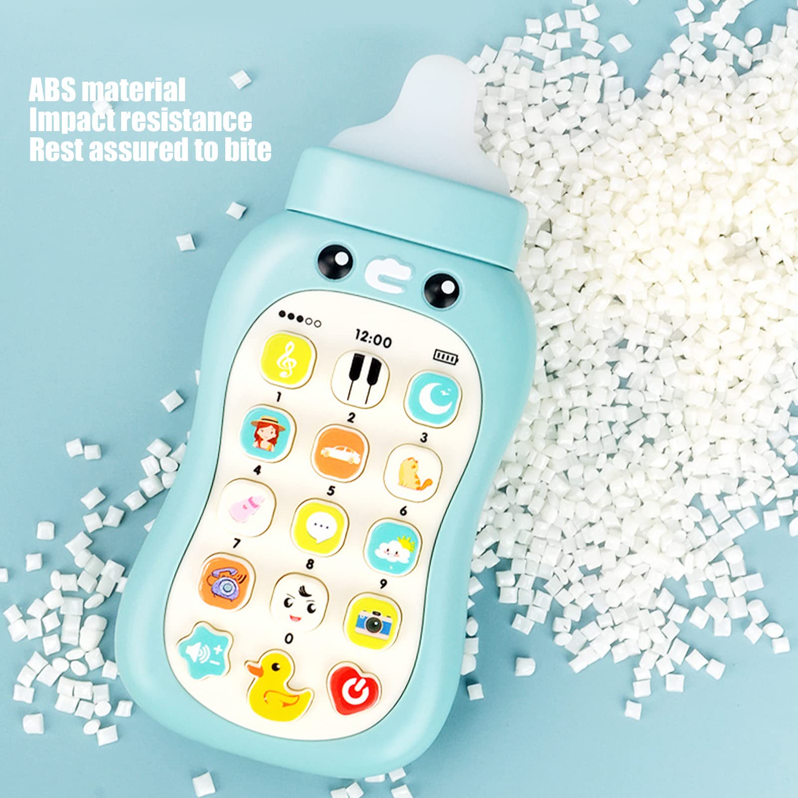 Portable Baby Learning Cell Phone with Pacifier - Educational Toy for Infants & Toddlers - 15 Interactive Functions (Weather Sounds, Piano Music) - Early Learning Mobile Phone Toy - Perfect for Home, Travel & Daycare Playtime