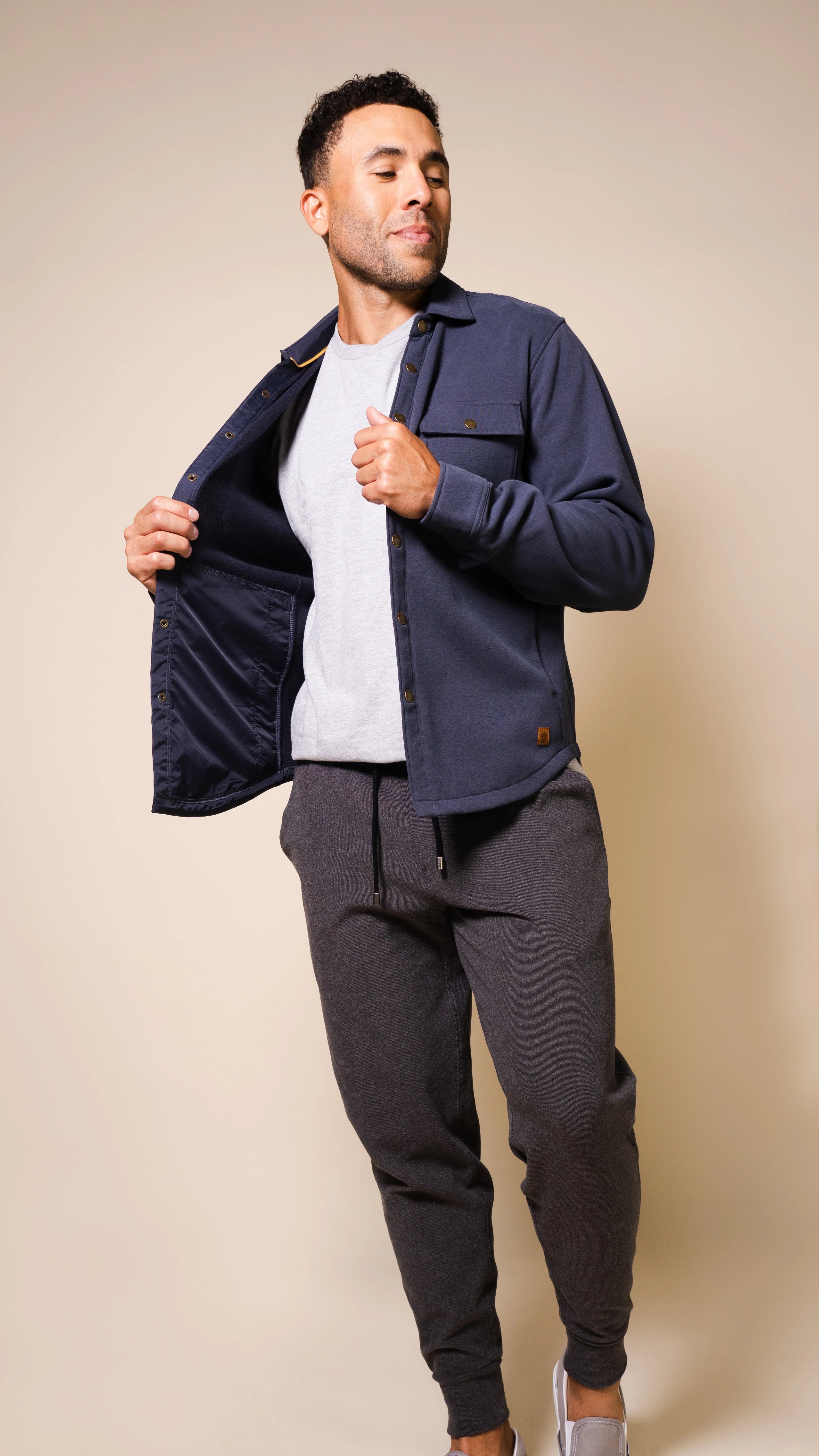 Fundamental Coast Indigo Night Shirt Jacket - Lightweight Layering for Men & Women | Perfect for Casual Outings, Travel & Cool Evenings