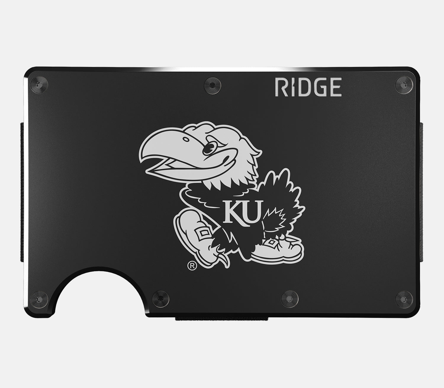 Ridge Wallet for Men - Slim RFID Blocking Minimalist Front Pocket Wallet - Kansas Jayhawks Team Design - Perfect for Everyday Carry, Travel & Gifts