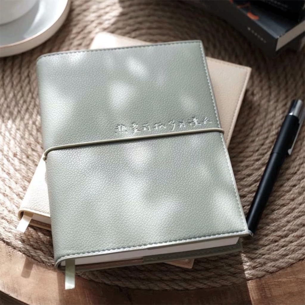 Premium Leather Wirebound Notebook - A6 Size, 200 Pages (100 Sheets) for Daily Journaling, Note Taking & Life Organization | Portable & Stylish for Work, School & Travel