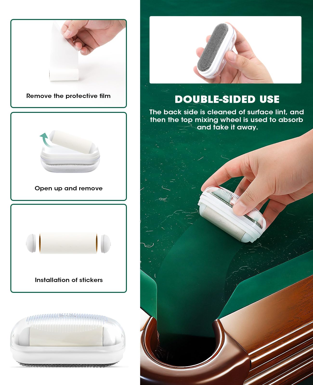 ANZOME 5-Piece Pool Table Cleaning Kit - Felt Brush, Rail Brush, Shaft Slicker & Chalk Cube for Billiards, Snooker | Perfect for Home Game Rooms & Bars