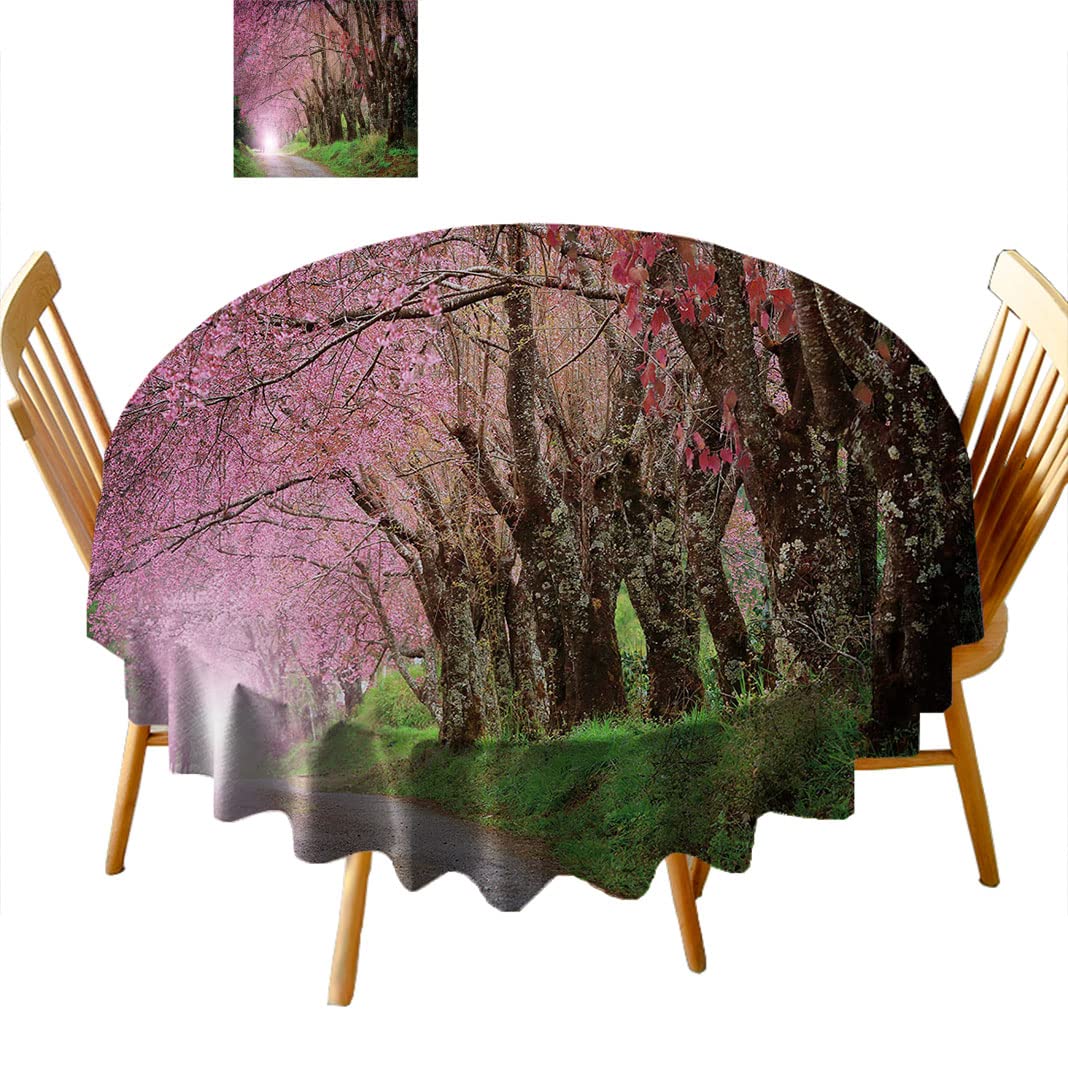 Round Tablecloth 54 Inch - Premium Fabric Dining Table Cover for Parties, Weddings & Events - Washable & Wrinkle-Resistant (B45OL) - Perfect for Home, Restaurant & Outdoor Gatherings