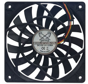 Scythe Slip Stream Slim Kaze Jyuni 120mm x 120mm x 12mm Ultra Thin Silent Case Fan - Perfect for PC Cooling, Gaming Rigs & Home Theater Systems