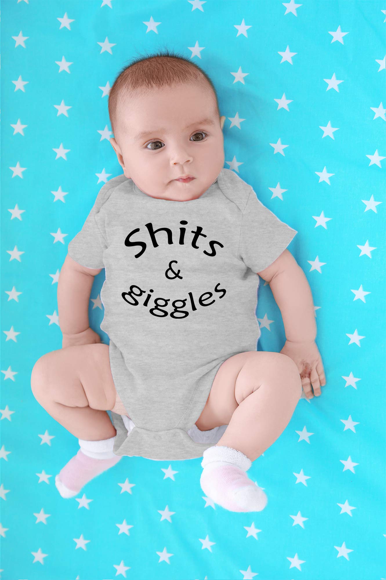 Funny Newborn Bodysuit Outfits for Boys & Girls | CBTwear Shits And Giggles Baby Clothes | Perfect for Playdates, Photo Shoots & Everyday Cuteness