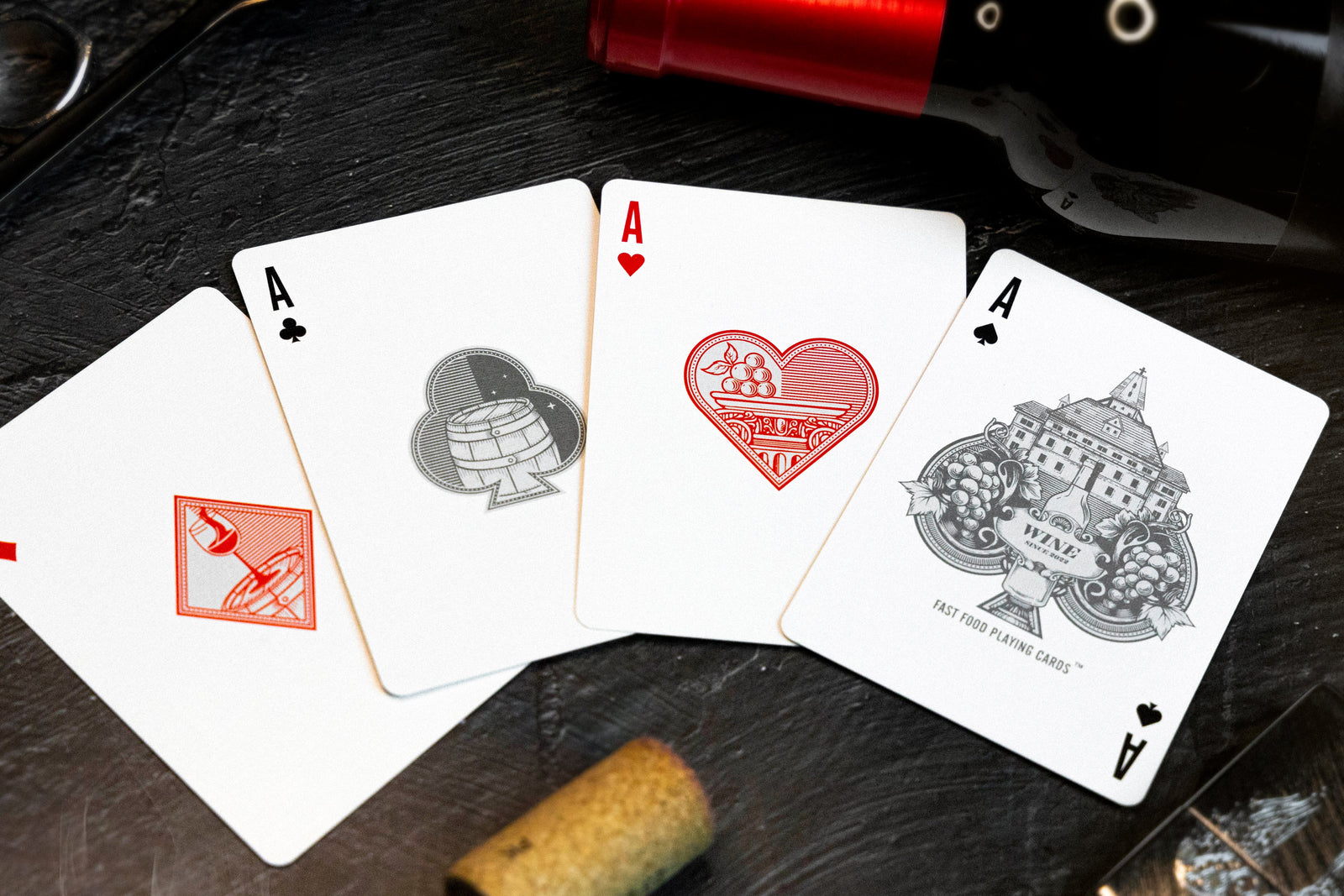 Premium Wine-Themed Playing Cards - Elegant 52 Deck for Poker, Blackjack & Game Nights - Perfect for Wine Lovers & Entertaining Guests