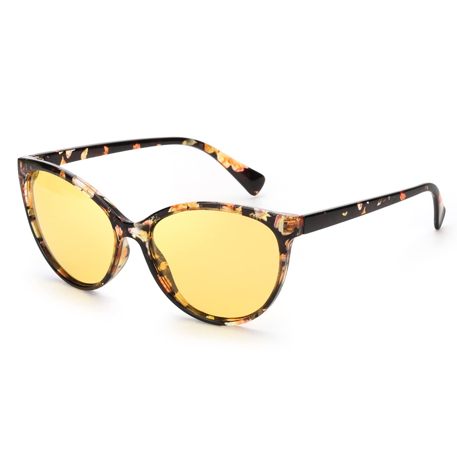 TJUTR Polarized Night Vision Glasses for Women - Anti-Glare Night Driving Glasses with UV Protection - Perfect for Night Driving, Evening Commutes & Low Light Conditions