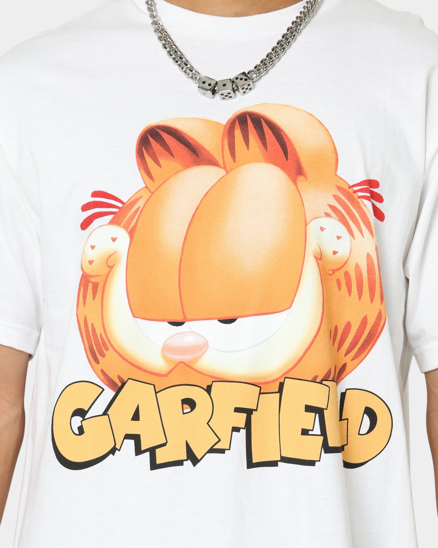 Vintage American Thrift X Garfield Graphic T-Shirt - White Cotton Tee for Men & Women | Casual Wear, Cosplay & Pop Culture Fashion