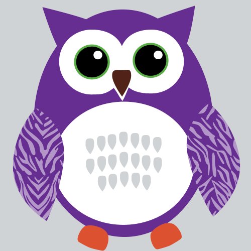 Regular Owl: Purple & Green
