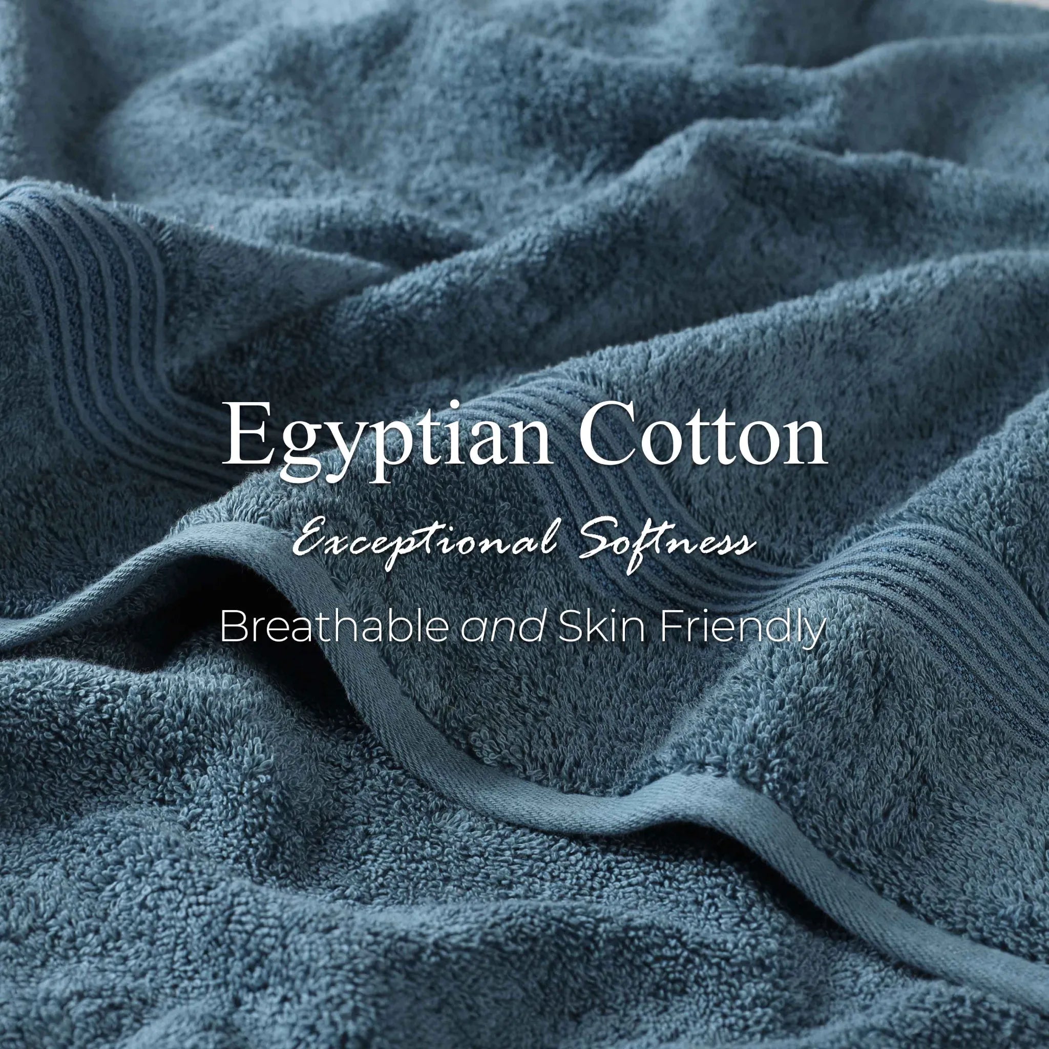 Premium Heritage Egyptian Cotton Bath Towel Set of 2 - Ultra Soft, Highly Absorbent & Quick Dry - Luxury Spa & Bathroom Essentials for Home & Hotel Use