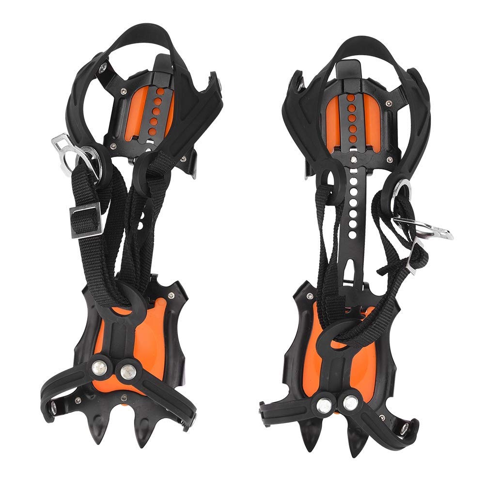 Traction Ice Cleats - Anti-Slip 10 Toothed Snow Crampons for Mountaineering & Hiking | Ice Climbing & Winter Camping Gear | Secure Grip for Hiking Boots on Snow & Ice