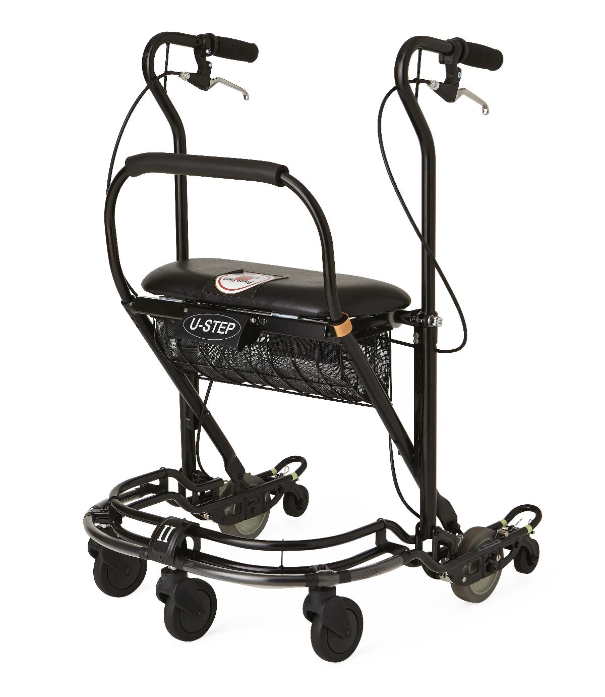 U Step II Stabilizer Walker - Lightweight Mobility Aid for Seniors & Adults with Adjustable Height & Foldable Design - Ideal for Indoor & Outdoor Use, Post-Surgery Recovery & Daily Walking Support