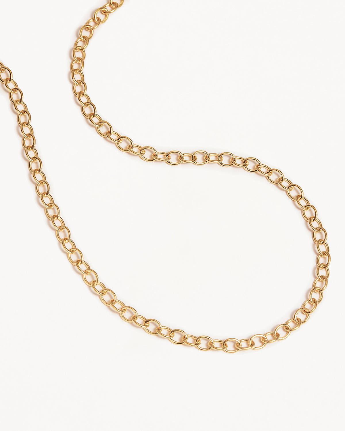 18K Gold Vermeil 17 Bold Round Link Chain Necklace for Women - Elegant Layered Jewelry for Everyday Wear, Parties & Special Occasions
