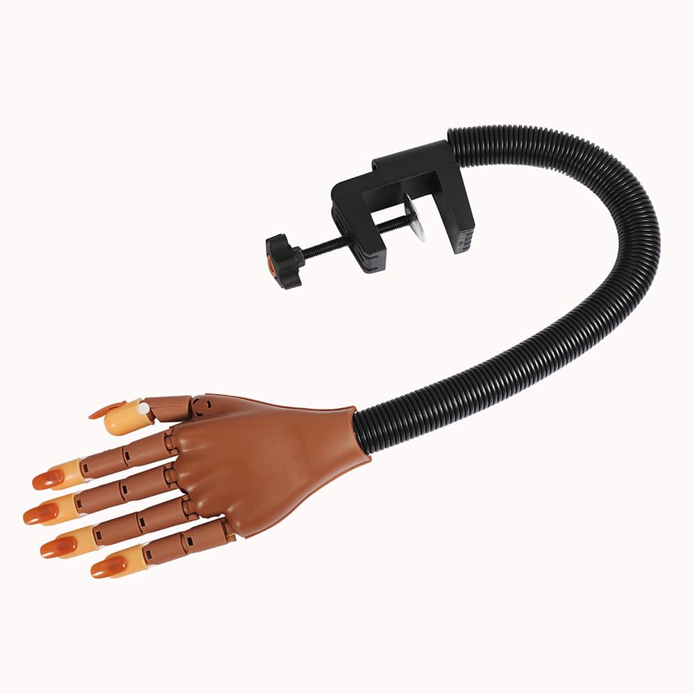 Professional Acrylic Nail Practice Hand - Flexible Mannequin Hand with 100 Nail Tips for Nail Art Training, Perfect for Beginners & Salon Practice - Ideal for Home, Beauty School & Professional Nail Technicians