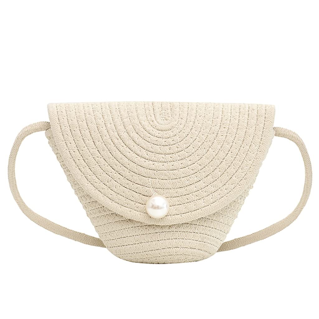 Hand-Woven Bohemian Crossbody Bag for Women - Retro Casual Messenger Shoulder Bag - Durable & Stylish Summer Accessory - Perfect for Beach, Travel, and Everyday Use (One Size, Photo Color)