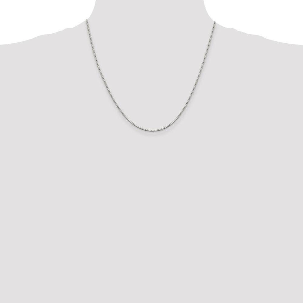 1.4mm Solid 925 Sterling Silver Box Chain Necklace with Lobster Clasp - Durable Fine Jewelry for Everyday Wear, Gifts & Special Occasions