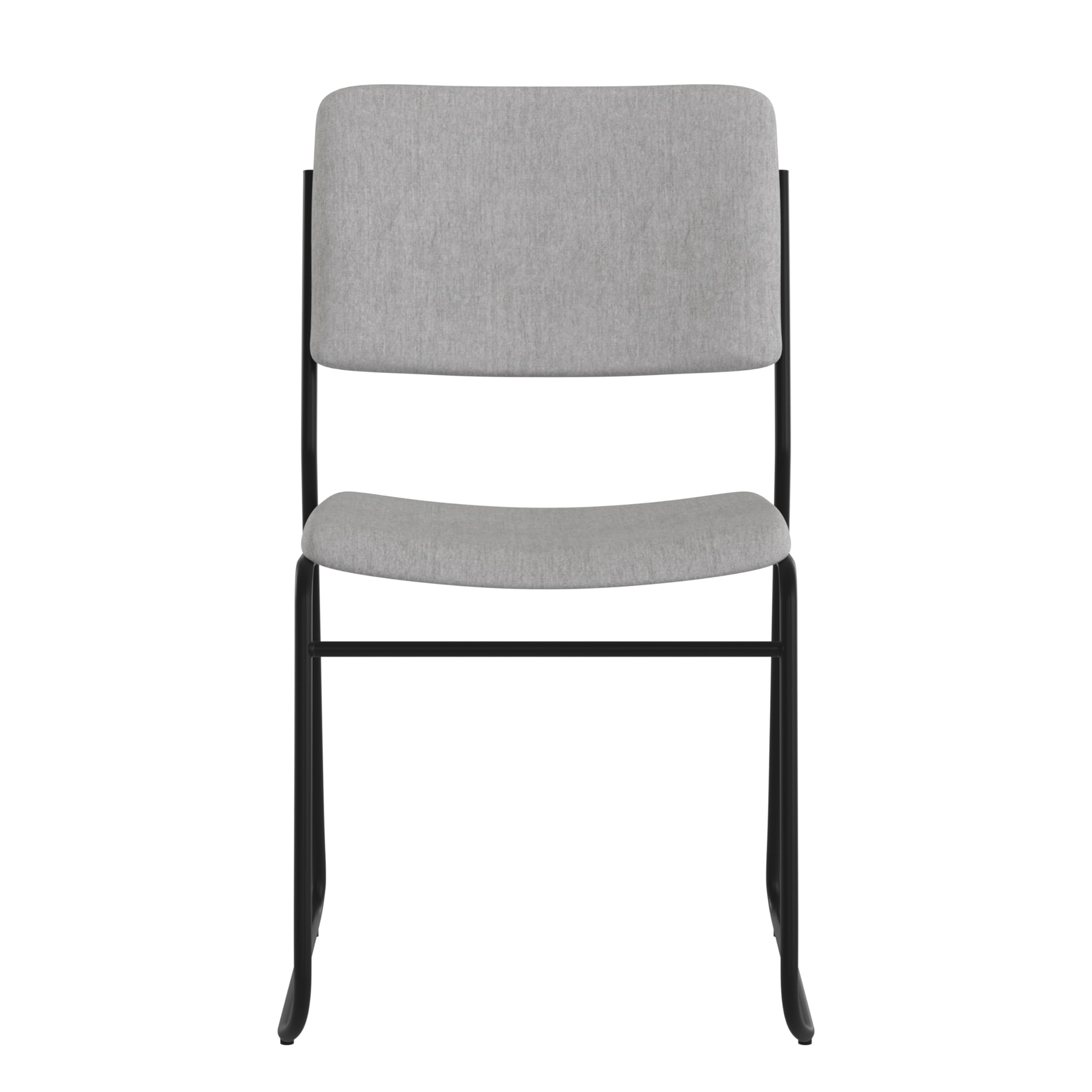EMMA + OLIVER Egan Heavy Duty Stack Chair - Gray Full Back Ergonomic Office Chair with 880 lb Weight Capacity - Commercial Grade for Restaurants, Cafes, and Conference Rooms
