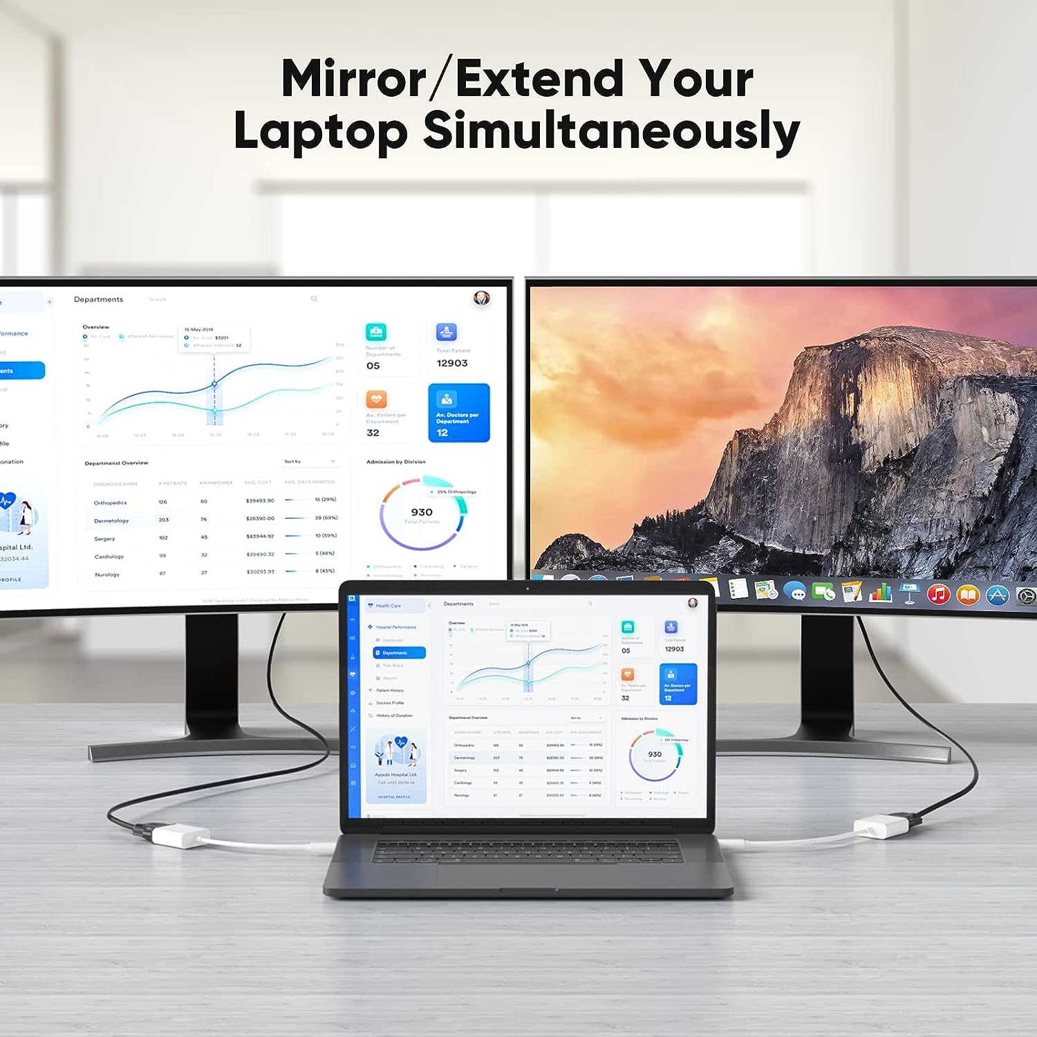 USB-C to VGA Adapter - HD Converter for Laptop, TV & Projector