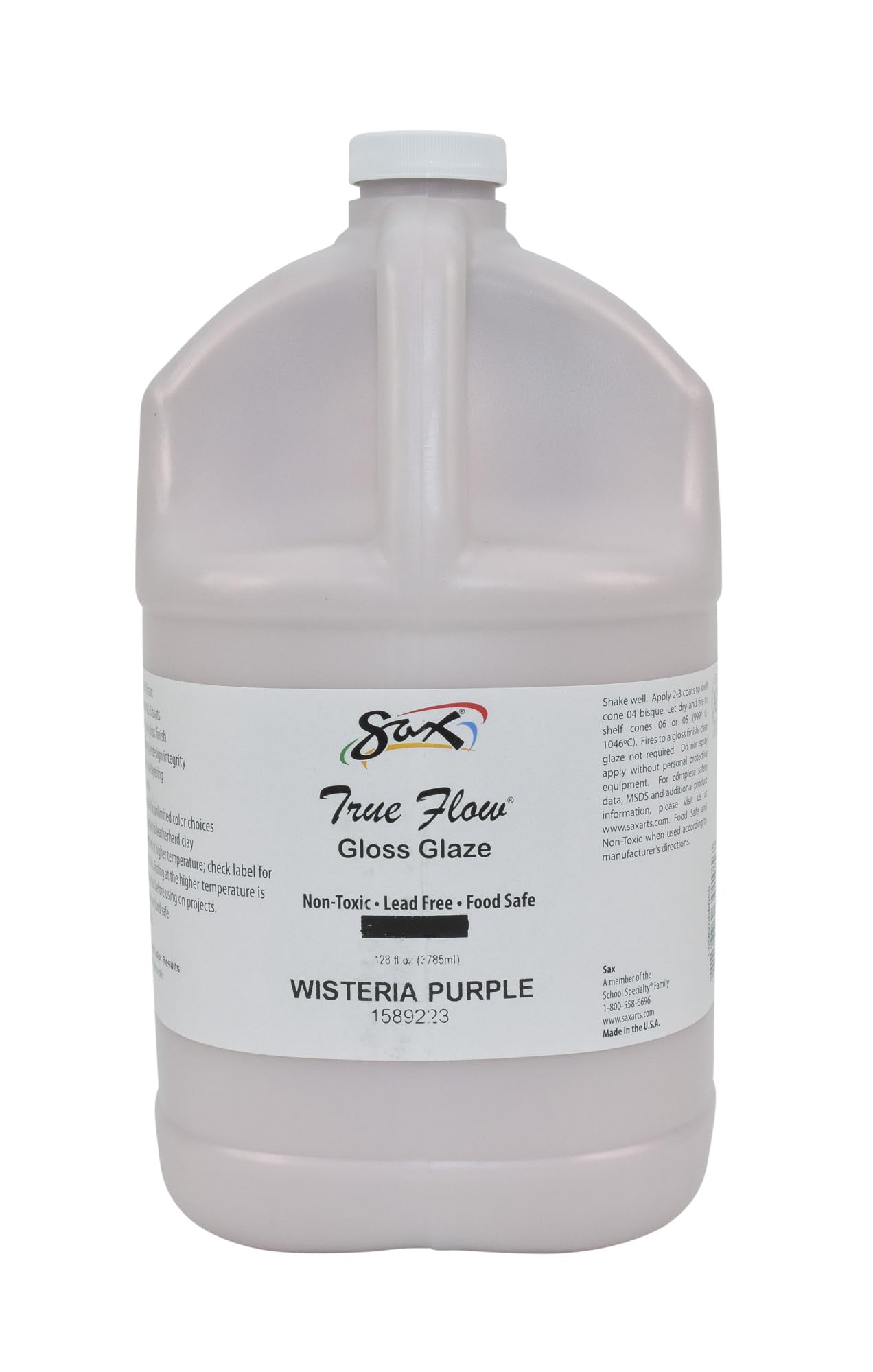 Sax True Flow Gloss Glaze - Wisteria Purple (1 Gallon) - High Gloss Acrylic Paint for Art, Crafts & DIY Projects - Perfect for Canvas, Wood & Ceramic Surfaces