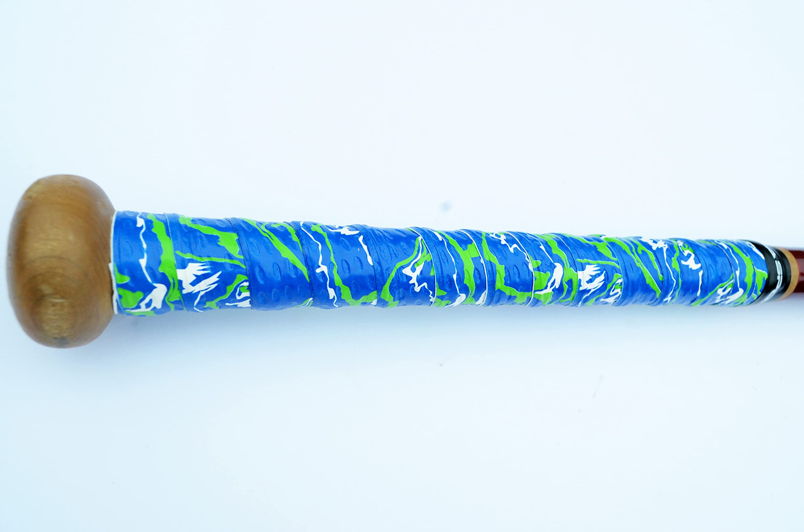 Premium Baseball Bat Grip Tape - AMA Sport Grip & Rip Cushioned Softball 1.10mm Non-Slip Batting Grip (Green/White/Blue Marble) - Perfect for Baseball, Softball & Training Practice
