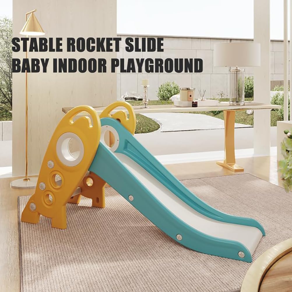 **Indoor Toddler Slide for Kids 1-3 Years | Foldable Freestanding Play Climber Slide with Extra Long Slope | Safe Baby Playground Toy for Home, Daycare & Backyard (Green)**    *(Perfect for indoor playrooms, daycare centers, or backyard fun—encourages active play and motor skill development!)*