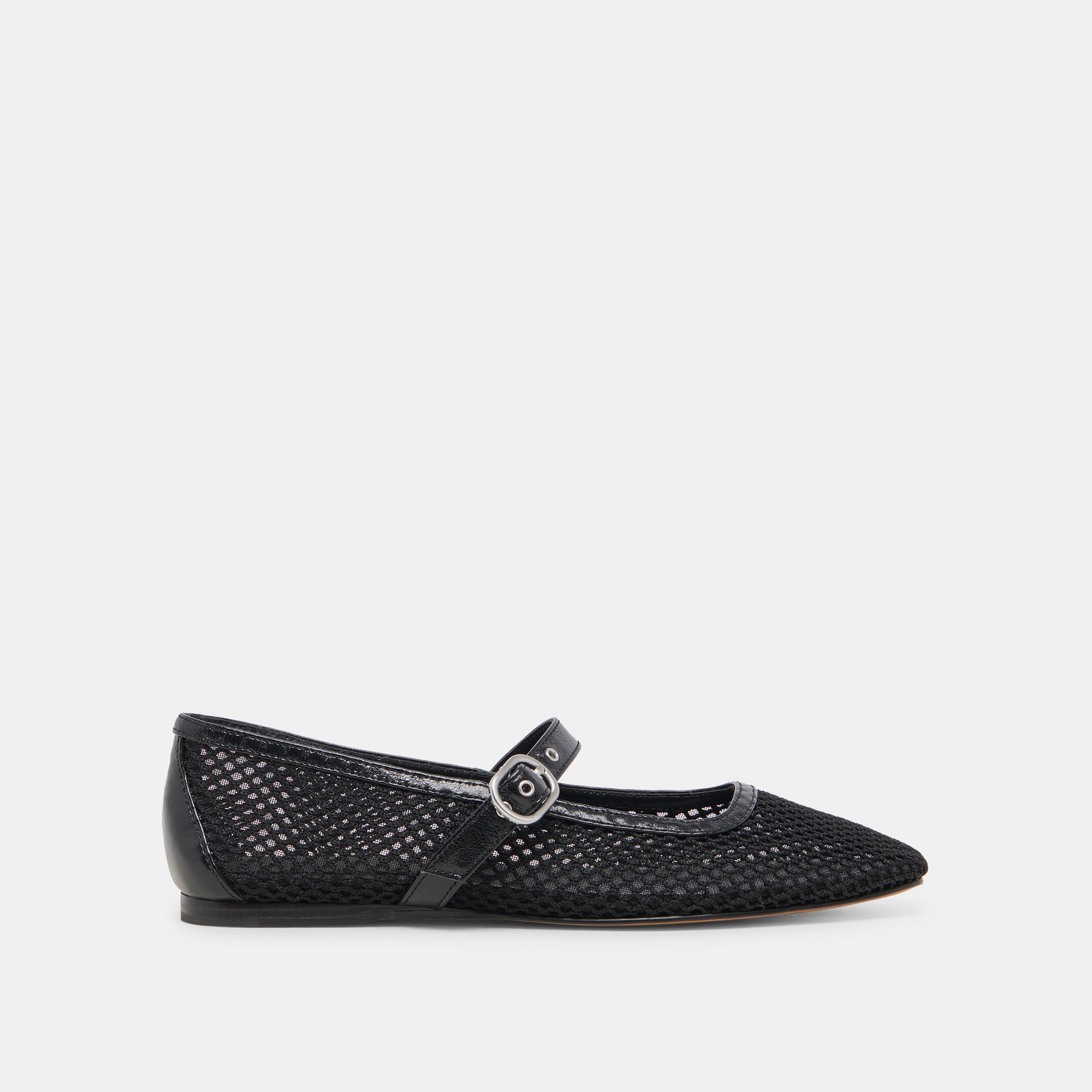 RODNI Women's Black Woven Mesh Ballet Flats - Comfortable Slip-On Shoes for Work, Office & Casual Wear
