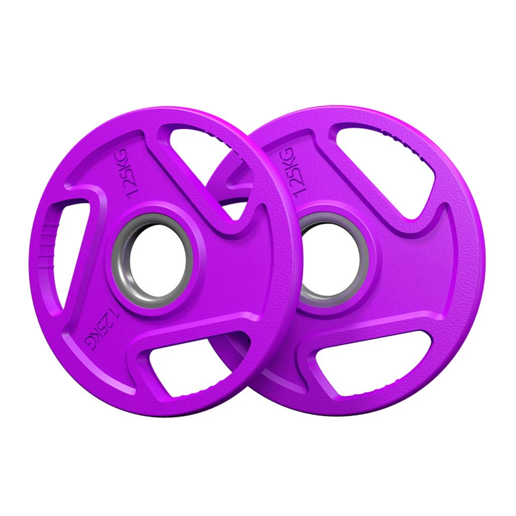 YBYB Color Weight Plates Set - 2PC Barbell Plates for Home Gym - 1.25KG, 2.5KG, 5KG, 10KG, 15KG, 20KG, 25KG Options - Durable Dumbbell Weights for Strength Training & Fitness Workouts - Perfect for CrossFit, Weightlifting & Home Exercise Equipment
