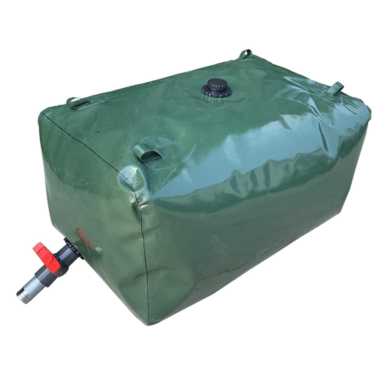 GDMING 350L Emergency PVC Water Storage Bag - Portable Outdoor Water Container for Camping, Hiking, Firefighting & Disaster Preparedness - Durable Green Water Tank (1x0.7x0.5m) - Ideal for Emergency Water Transport, Outdoor Adventures & Survival Kits