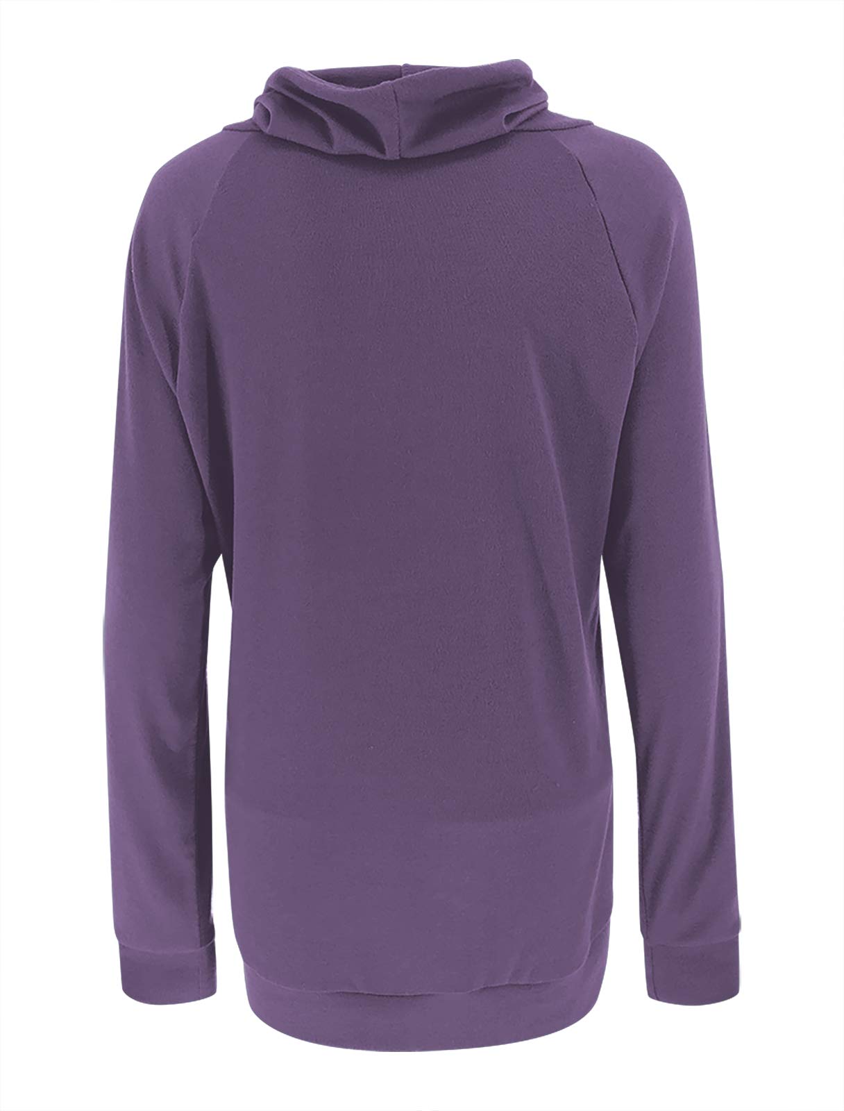 Fall Orchid Women's Cowl Neck Tunic Tops - Long Sleeve Pullover Sweatshirts with Drawstring for Casual Wear | Perfect for Work, Weekend Outfits & Layering in Fall/Winter