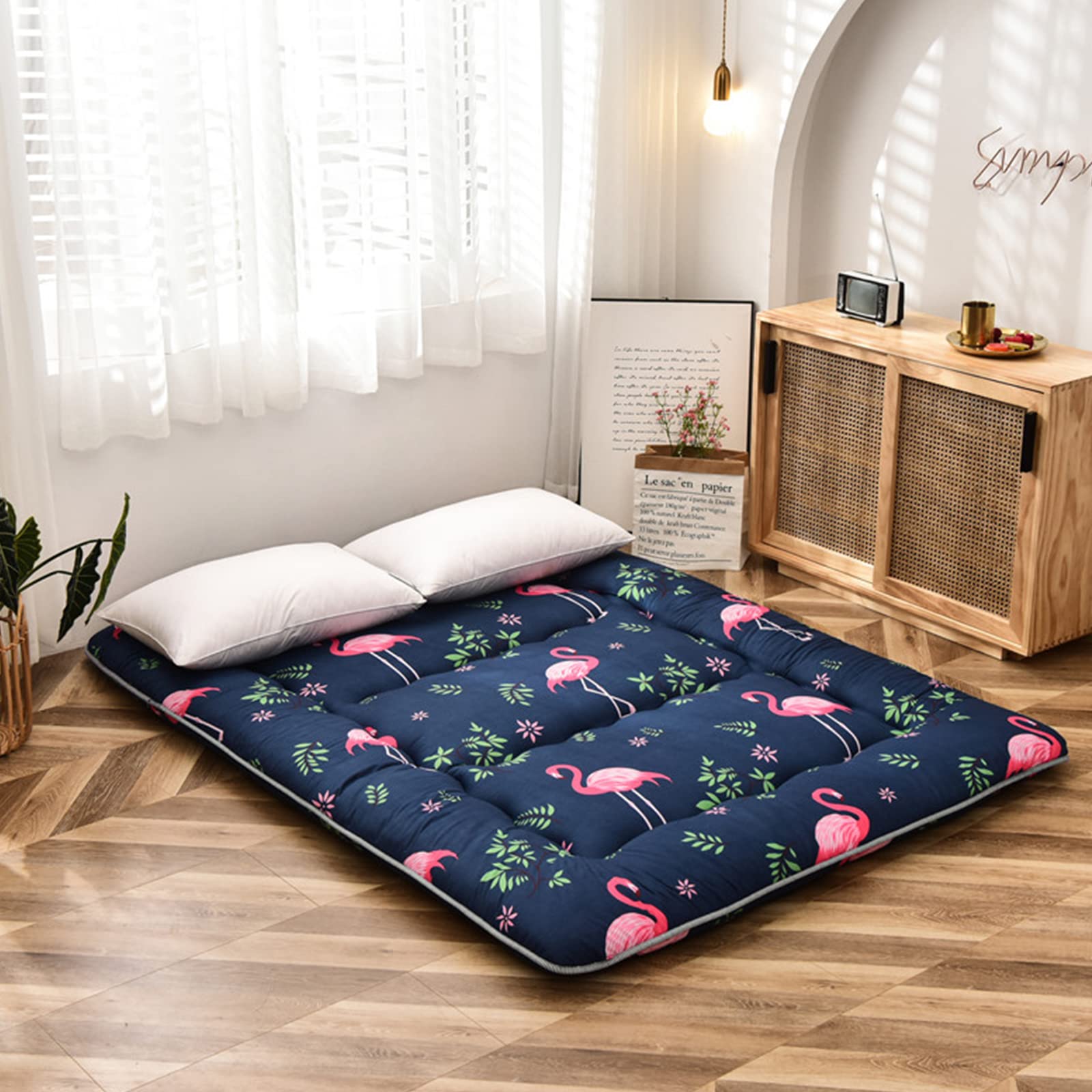 Premium Japanese Futon Mattress - Foldable Tatami Bed Roll for Adults & Kids - Full Size 40