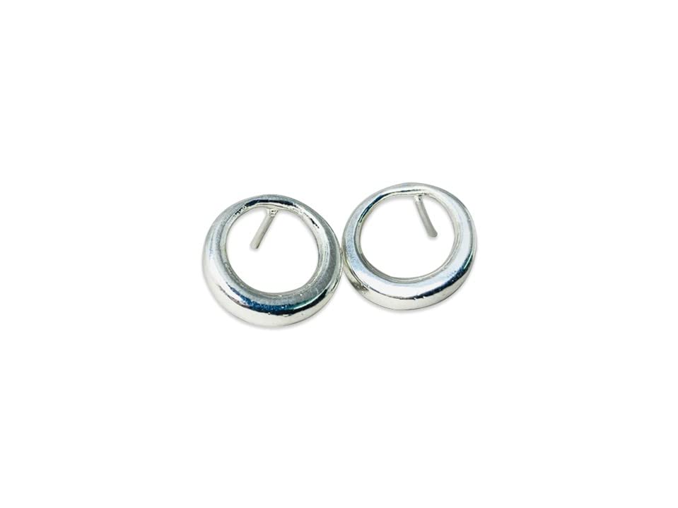 925 Sterling Silver Circle Stud Earrings - Handmade Open Circle Studs for Women | Simple & Minimalist Silver Stud Earrings | Perfect for Everyday Wear, Gifts & Special Occasions