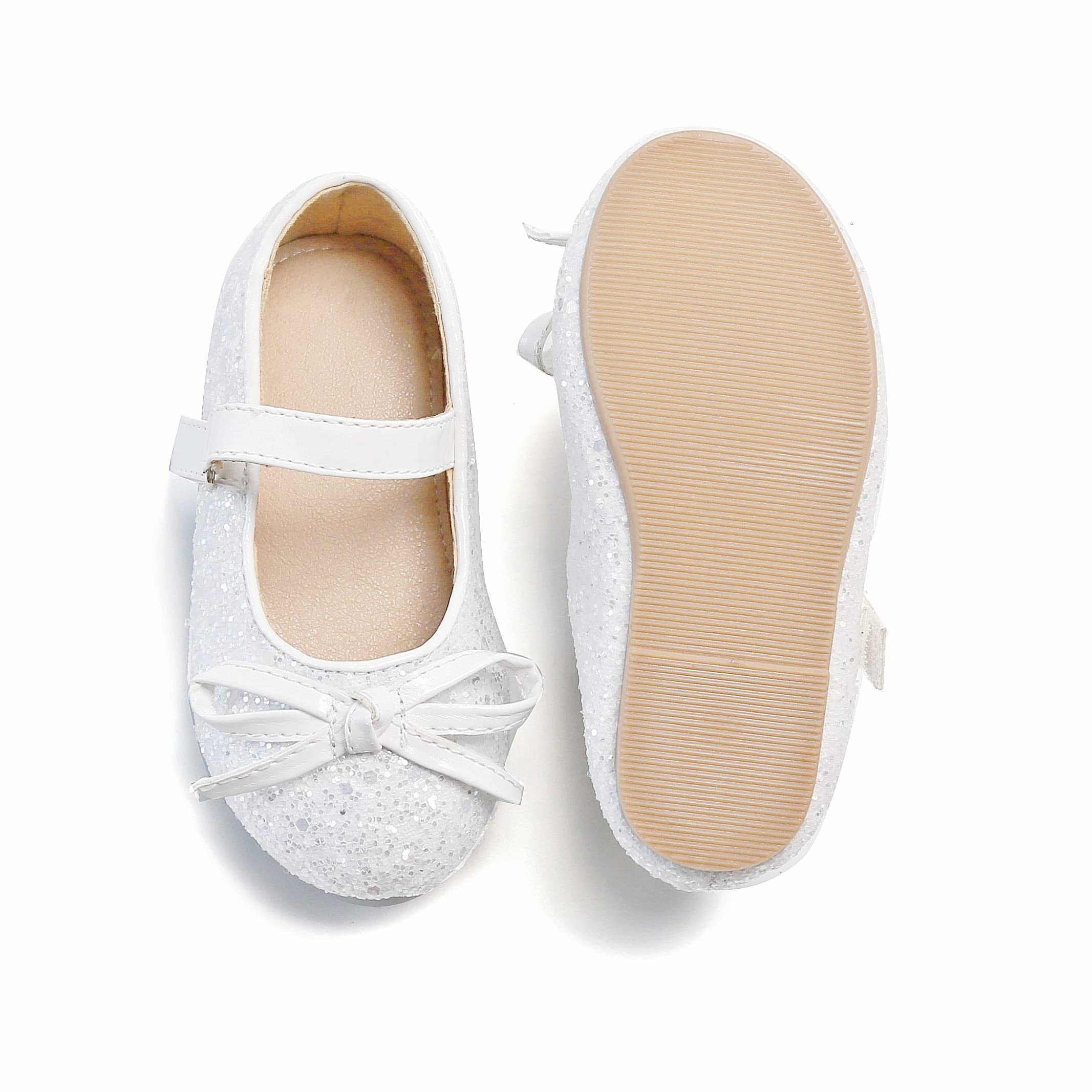 THEE BRON Toddler Girls Mary Jane Flats - Cute Ballerina Dress Shoes for Little Girls - Perfect for Weddings, Parties & Special Occasions