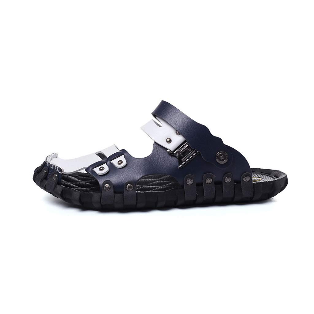 **Genuine Leather Men's Sandals - Comfortable Summer Sandals for Men - Size 7 - Perfect for Beach, Travel & Casual Wear**