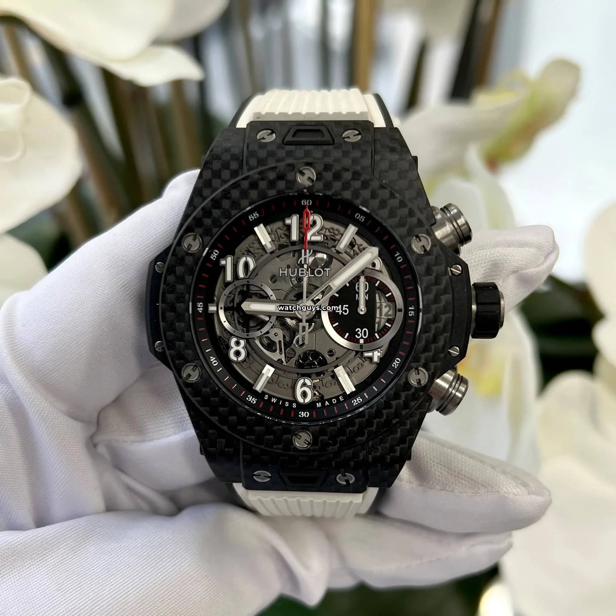 Hublot Big Bang Unico 411.QX.1170.RX Men's Luxury Chronograph Watch - Swiss Automatic Movement, Sapphire Crystal, 45mm Titanium Case - Perfect for Business, Gala Events & Luxury Collectors